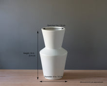 Load image into Gallery viewer, Scandinavian Style White Ceramic Vase
